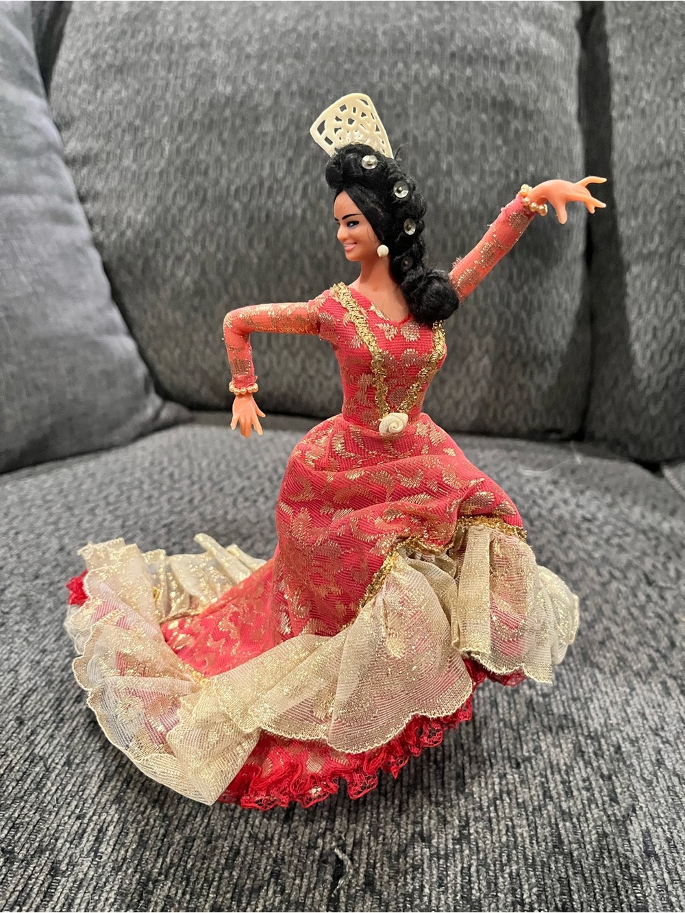 Vintage Marin Chiclana Doll Flamenco Dancer With Red Dress
